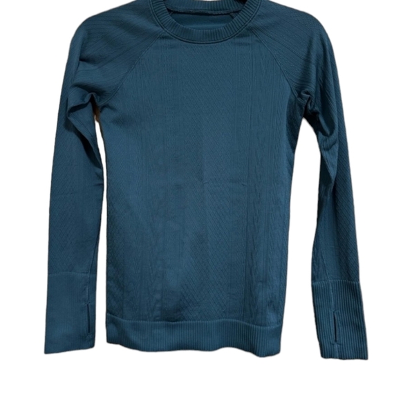 Lululemon Women's‎ Pullover Sweater Size 8 Blue Long Sleeve Cozy Crew Neck - Picture 5 of 9